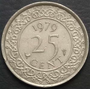 Suriname 25 Cent 1962 1986