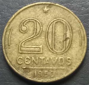 Brazil 20 Centavo 1948 1956