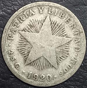 Cuba 10 Centavo 1915 1949