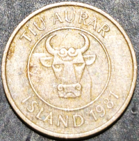 Iceland 10 Aurar 1981