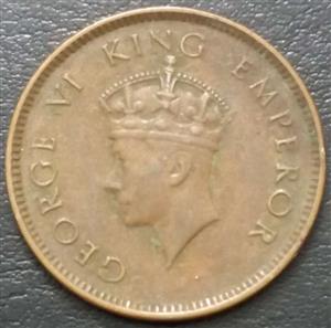 India - British ¼ Anna 1938-1940