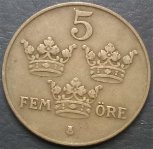 Sweden 5 Öre 1909 1950