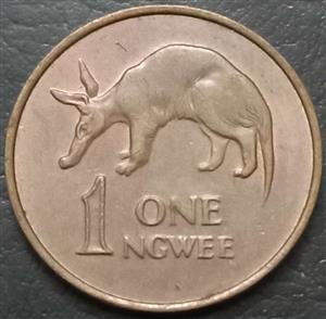 Zambia 1 Ngwee 1982 1983
