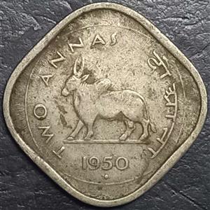 India Republic 2 Anna 1950 