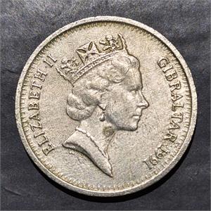 Gibraltar 10 Pence 1988 1991
