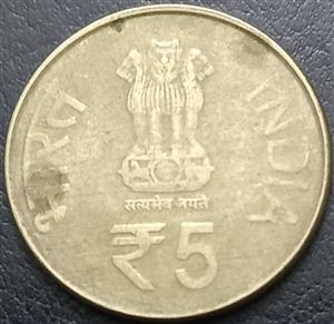 India Republic 5 Rupee 2012 Shri Mata Devi Bombay