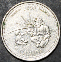 Canada 25 Cents 2000 Wisdom