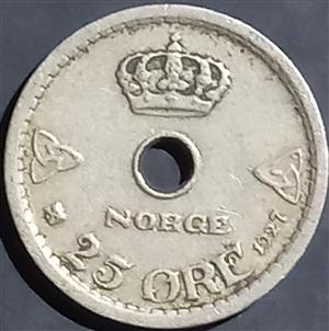 Norway 25 Øre 1924-1950