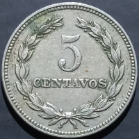 El Salvador 5 Centavos 1940 1974