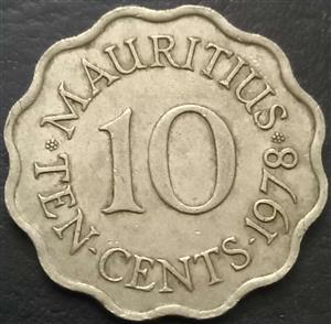 Mauritius 10 Cent 1954 1978