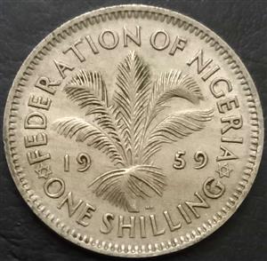 Nigeria 1 Shilling 1959 1962
