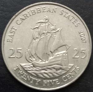East Caribbean States 25 Cent 2002 2007