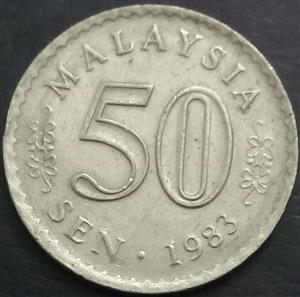 Malaysia 50 Sen 1971 1988