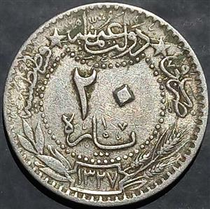 Ottoman Empire 20 Para 1909-1915