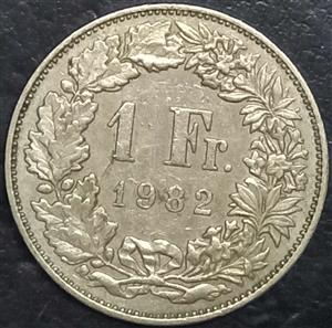 Switzerland 1 Franc 1982 
