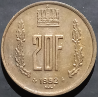 Luxembourg 20 Francs 1980 1983
