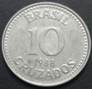 Brazil 10 Cruzados 1987 1988
