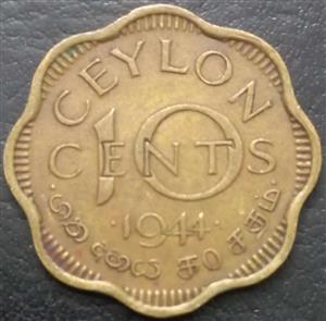 Sri Lanka 10 Cent 1944 