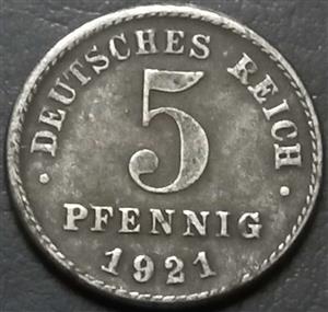 Germany 5 Pfennig 1915 1922