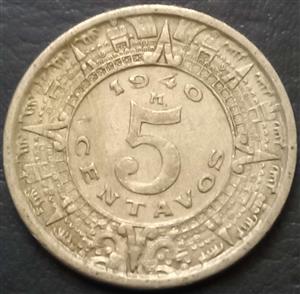 Mexico 5 Centavo 1936 1942
