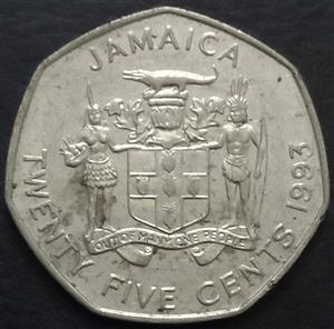 Jamaica 25 Cent 1991 1994
