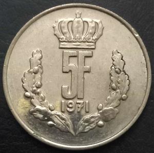 Luxembourg 5 Franc 1971 1981