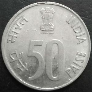 India Republic 50 Paisa 1988-2007 Noida