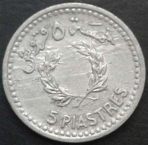 Lebanon 5 Piastre 1954 