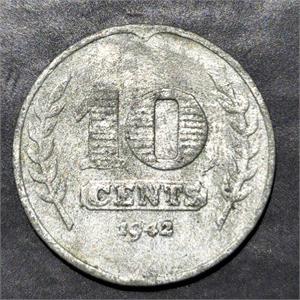Netherlands 10 Cents 1941 1943
