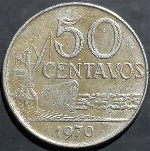 Brazil 50 Centavos 1970 1975