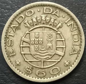 Portuguese India 60 Centavo 1958-1959