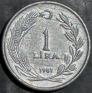 Turkey 1 Lira 1981