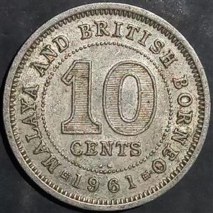 Malaysia 10 Cents 1953 1961