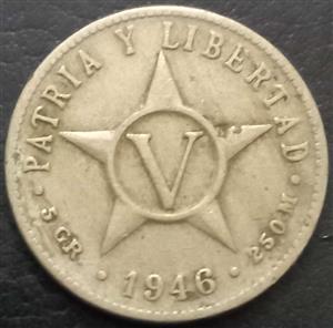 Cuba 5 Centavo 1946 1961