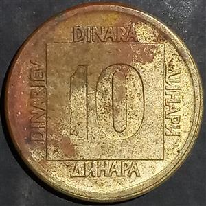 Yugoslavia 10 Dinara 1988 1989
