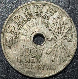 Spain 25 Centimo 1937 