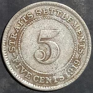 Malaysia 5 Cents 1918~1920