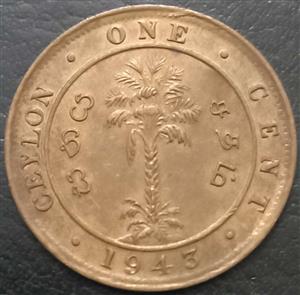 Sri Lanka 1 Cent 1942 1945