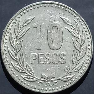 Colombia 10 Pesos 1989 1993