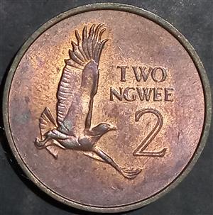 Zambia 2 Ngwee 1982 1983