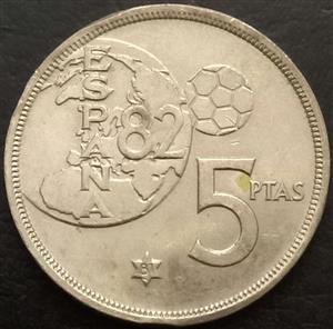 Spain 5 Peseta 1980-1982 Soccer World Cup