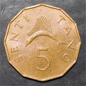 Tanzania 5 Senti 1966 1984