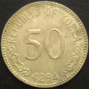 Korea South 50 Hwan 1959 1961