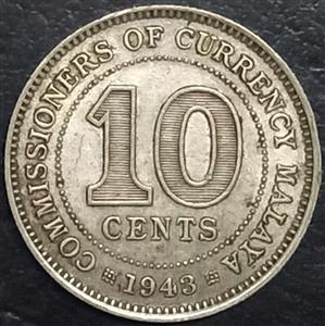 Malaysia 10 Cent 1943 1945