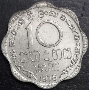 Sri Lanka 10 Cent 1978 1991