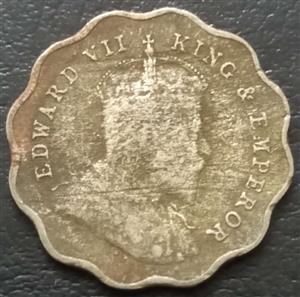 India - British 1 Anna 1906 1910