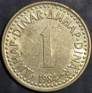 Yugoslavia 1 Dinar 1982 1986