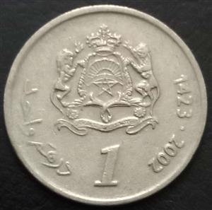 Morocco 1 Dirham 2002 