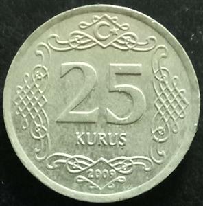 Turkey 25 Kurus 2009-2024
