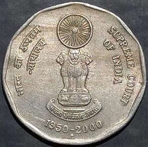 India Republic 2 Rupees 2000 Supreme Court